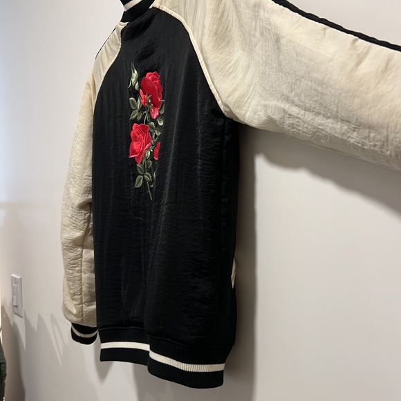 Capulet Silk Bomber with Rose Embroidery XS - Picture 8 of 14